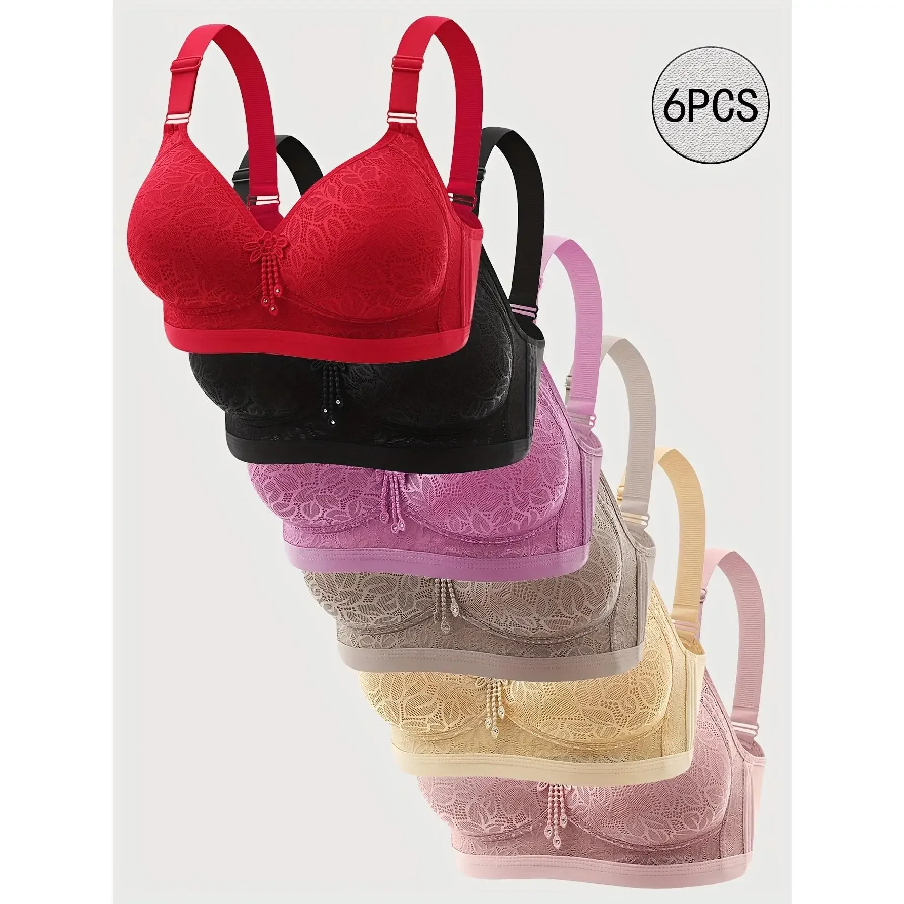 6pcs EssElegance Wire-Free Sea - T Shirt Bra Seamless recension och pris