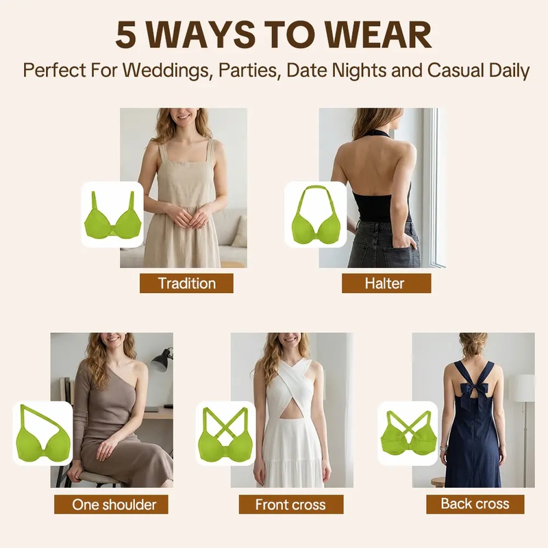 HSIA Seraphina 5-Way Multiway  - Sheer Mesh Bra recension och pris