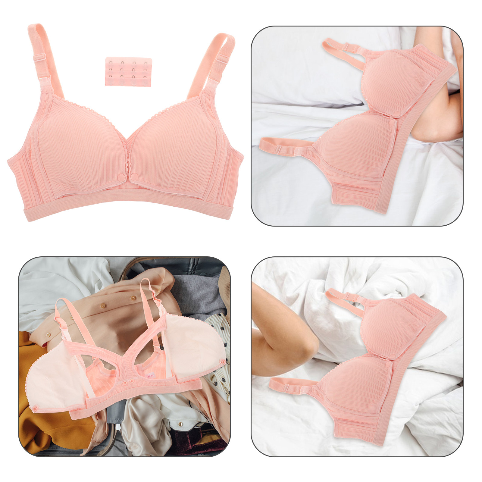 Wireless Nursing Bra Pink Ribb - Nursing Bra Clip recension och pris