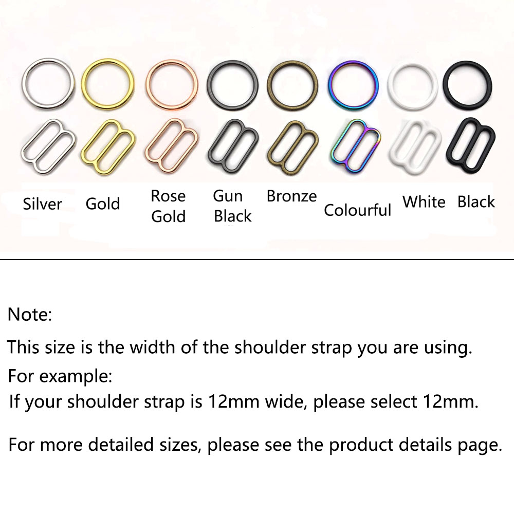 10Sets Bra Rings And Sliders S - Nursing Bra Clip recension och pris